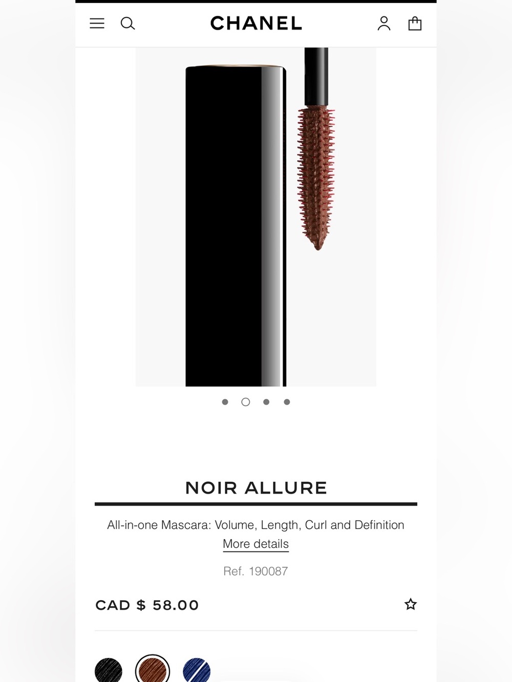 Rogue allure mascara